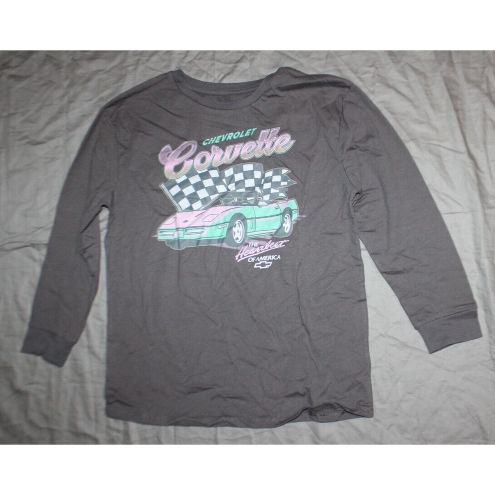 Art Class GM Chevrolet Corvette Graphic T-Shirt Girls' size L 10-12 Long Sleeve